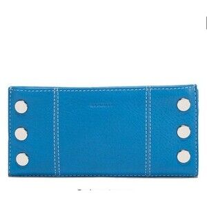 Hammitt 110 North Hydrangea Pebbled Leather Wallet with Silver Accents NWT